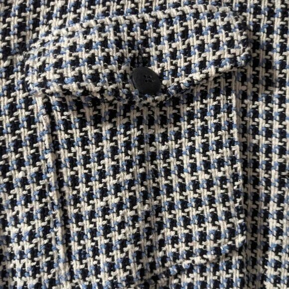 Zara | Tweed button down jacket in blue - Picture 9 of 12